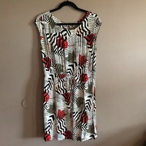 Loft palm frond dress